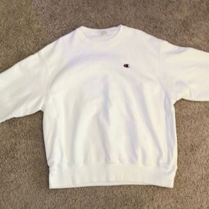 White Champion Reverse-Weave pullover sweatshirt